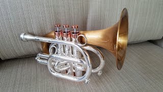 CarolBrass® Pocket Trumpet CPT3000 amp Cornet CCR9990 UnboxingDemo [upl. by Ardolino838]