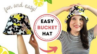 How to sew and draft a BUCKET HAT Stepbystep tutorial for everyone [upl. by Hun]