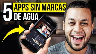 5 Aplicaciones GRATIS para editar videos SIN MARCAS de agua [upl. by Jacquenetta827]