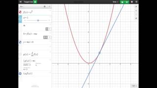 Tangent Lines using Desmos slider [upl. by Odlonra]