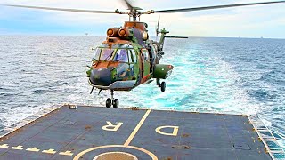 Helicopters Landing and Takeoff on Ships [upl. by Gamali]