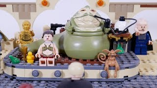 2012 LEGO Jabbas Palace and Rancor Pit Review  Custom Palace [upl. by Atwekk]