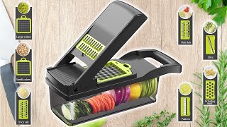 MULTIFUNCTION VEGETABLE CUTTER SLICER CHOPPER AND GRATER 12 in 1 [upl. by Zeus]