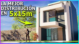 🔴LA CASA CON LA MEJOR DISTRIBUCION EN 5X15m 🔥 [upl. by Nyl496]