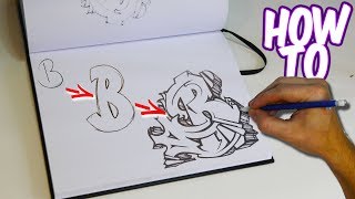 How to Practice Graffiti Tutorial Letter B [upl. by Darahs]