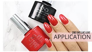 APPLICATION HOWTO  CND SHELLAC LUXE [upl. by Sidras]