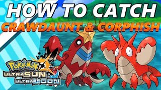 Pokémon Ultra Sun and Moon How to Catch amp Find Crawdaunt amp Corphish  SOS Catching [upl. by Nilauqcaj480]