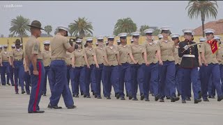 Graduation Day for first female Marines ever trained on West Coast [upl. by Leann]