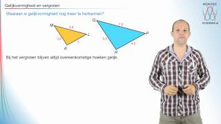 Gelijkvormigheid en vergroten  WiskundeAcademie [upl. by Adnara]