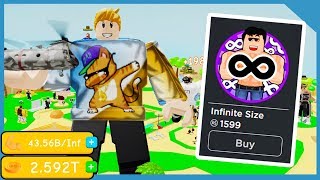 Buying The Infinite Size Gamepass in Roblox Lifting Simulator [upl. by Hareemas]