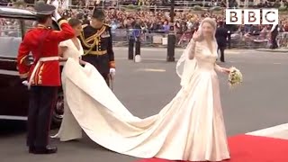 Kate Middletons STUNNING wedding dress  The Royal Wedding  BBC [upl. by Lavine983]