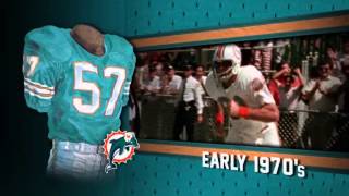 Miami Dolphins uniform and uniform color history [upl. by Nitz]