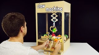 How to Make Hydraulic Powered Claw Machine from Cardboard [upl. by Ardnu]