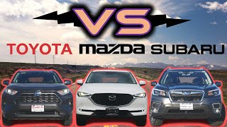 2021 Subaru Forester vs 2021 Mazda CX 5 vs 2021 Toyota RAV4  Best SUV 2021 [upl. by Trixy]