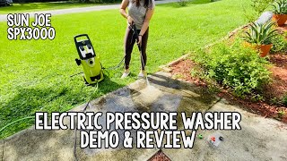 Sun Joe SPX3000  Electric Pressure Washer review and demo [upl. by Winchester]