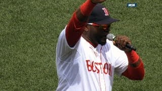 David Ortiz rallies the Boston crowd after Boston Marathon tragedy [upl. by Mitchel]