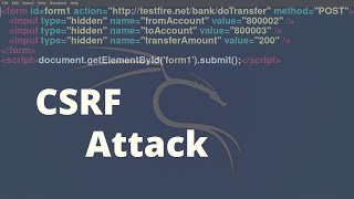 CSRF ATTACK  Cross Site Request Forgery [upl. by Dnumsed]