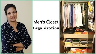 Mens Closet Organization  How To Organize Mens Clothes [upl. by Ganny663]