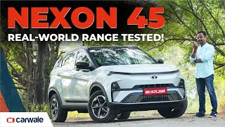 Tata Nexon EV 45  REALWORLD Range Test amp New Features Review [upl. by Hseyaj]