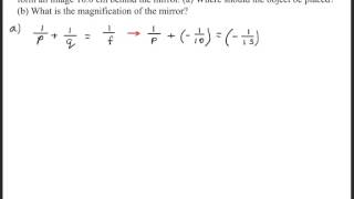 A convex spherical mirror whose focal length has a magnitude of 150 cm [upl. by Draude]