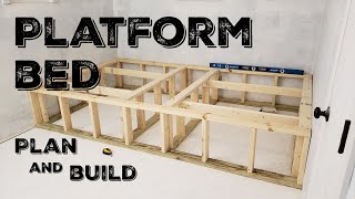 Plan and Build  Platform Bed With Built in Desk [upl. by Elylrac]