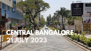 Central Bangalore Karnataka  21 July 2023  Walking Tour 4K [upl. by Philippa]