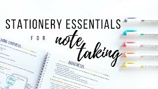 My stationery essentials for note taking  spring 2018  studytee [upl. by Marylinda]