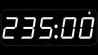 235 MINUTE  TIMER amp ALARM  1080p  COUNTDOWN [upl. by Miltie]