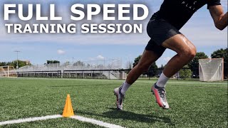 Full Speed Training Session  Training Drills To Improve Speed amp Acceleration For Football [upl. by Eseerehc]