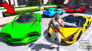 Franklin Stealing Billionaires Secret Sports Cars In GTA 5  SHINCHAN and CHOP [upl. by Hairacaz]