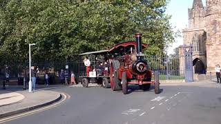 Welland Steam Rally Convoy of Traction Engines in Hereford [upl. by Burn]