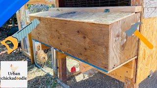 DIY External Chicken Nest Boxes For Collecting Eggs Easily [upl. by Bascomb]