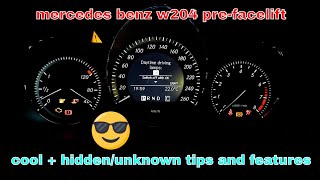 MERCEDES BENZ C CLASS W204 COOL and UNKNOWN FEATURES  TIPS [upl. by Ibok]