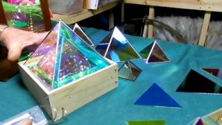 Dichroic Boro Glass Infinity Mirror Effect Pyramids 004 [upl. by Rebmaed935]