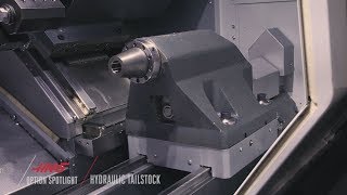 Hydraulic Tailstock  Haas Automation Option Spotlight [upl. by Hrutkay]