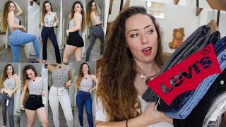 Huge Levis Jeans amp Shorts Try On Haul  Are They Worth It [upl. by Lach220]