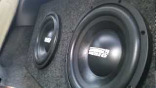 2 Eseries 10 inch sundown subs on 1200 watt Hifonics amp [upl. by Hsetih]