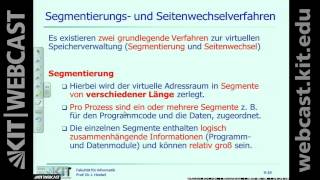 20 Virtuelle Speicherverwaltung Speicherverwaltung Segmentierung Seiten [upl. by Nyrem]