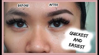 HOW TO GROOM  SHAPE EYEBROWS AT HOME EASIEST BEGINNER TUTORIAL [upl. by Daenis]