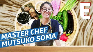 Handmade Soba Noodles by Master Chef Mutsuko Soma — Omakase [upl. by Adele68]