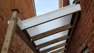 Making a quotlean toquot roof for a walkway  Part 1 [upl. by Llien563]