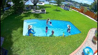 Fiberglass Pool Install 2min Timelapse [upl. by Aynotal]