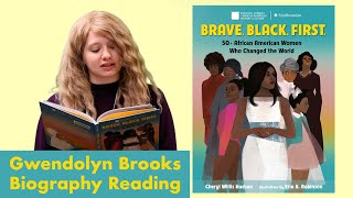 Gwendolyn Brooks Biography Reading from quotBrave Black Firstquot by Cheryl Hudson  Black History Month [upl. by Erlandson]