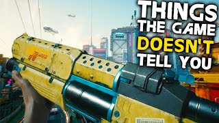 Cyberpunk 2077 10 Things The Game DOESNT TELL YOU [upl. by Nwatna513]