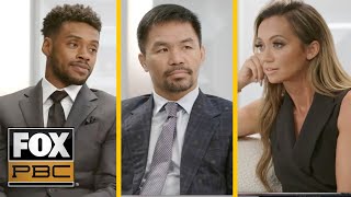 Manny Pacquiao amp Errol Spence Jr break down the upcoming fight wKate Abdo  INTERVIEW  PBC ON FOX [upl. by Nellda]