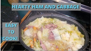 EASY Dinner Hearty Boiled ham and cabbage [upl. by Adolphus691]