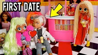 LOL OMG Doll Family  First Date at Barbie Movie Theater [upl. by Laverne780]