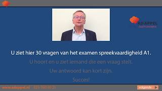 EXAMENTRAINER A1  Spreken  30 vragen  set 1 2025 [upl. by Ayotl]