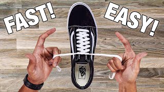 How To Tie Shoe Lace In 1 SECOND Easy Tutorial [upl. by Pentheas74]