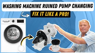 How to change a washing machine pump Balay Bosch Neff amp Siemens [upl. by Eyllom]